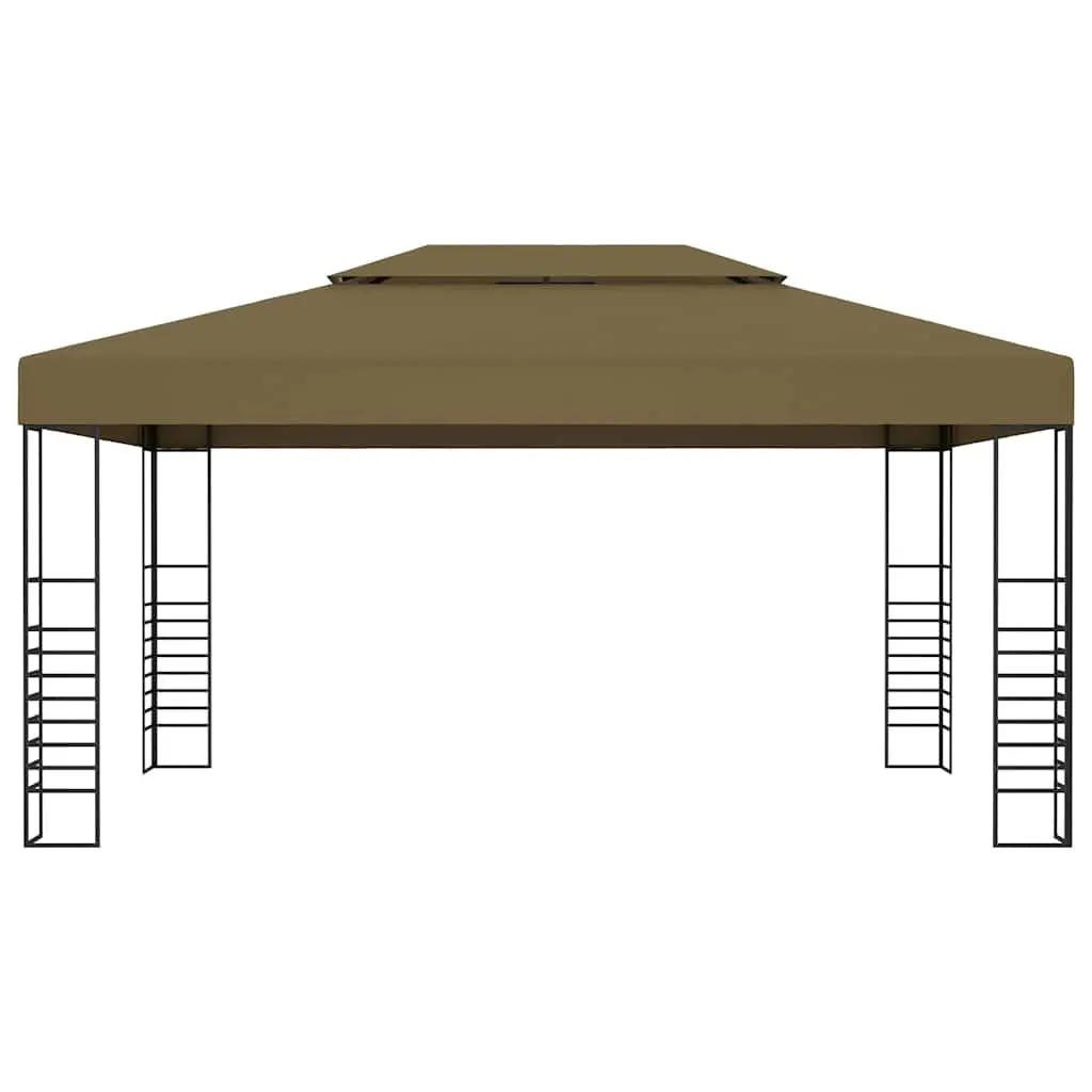 Gazebo 3x4 m Outdoor Canopy Vented Roof Garden Patio Shade Structure Steel Frame