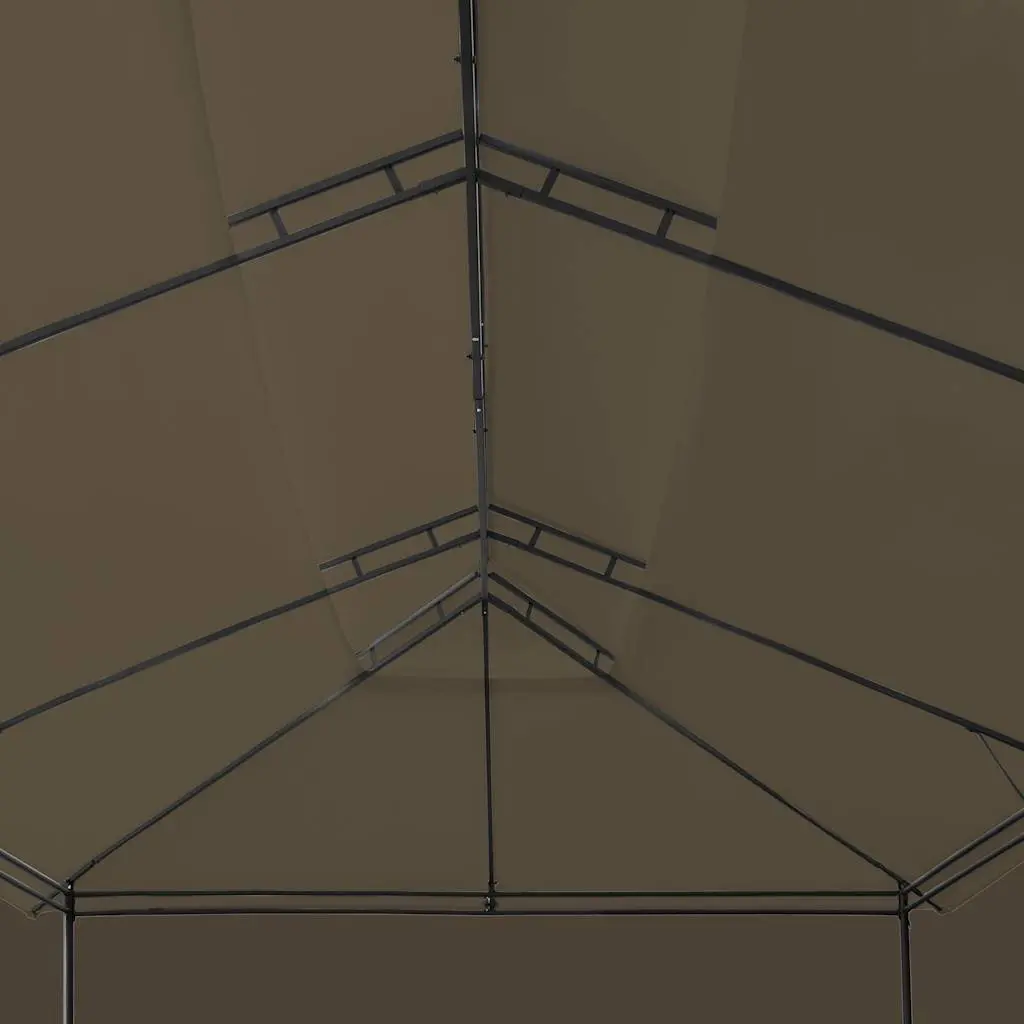 Outdoor Gazebo Tubular Steel Frame 600 x 298 x 270 cm Taupe