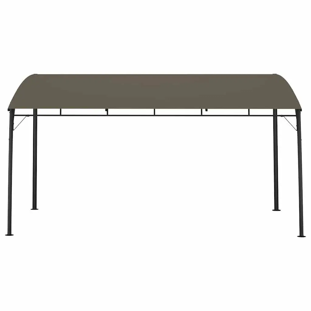 Garden Awning Powder-coated Steel 4x3x2.55m Taupe