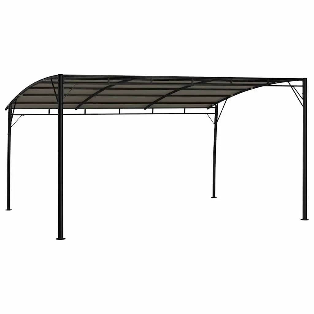 Garden Awning Powder-coated Steel 4x3x2.55m Taupe