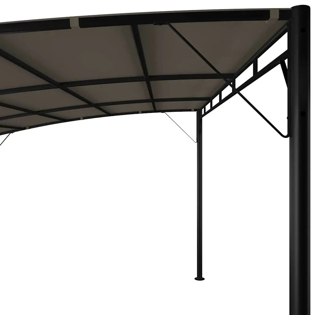 Garden Awning Powder-coated Steel 4x3x2.55m Taupe