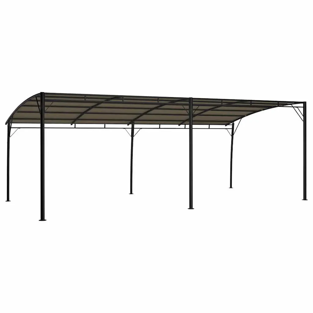 Garden Sunshade Awning Metal Frame Fabric 6x3m Taupe