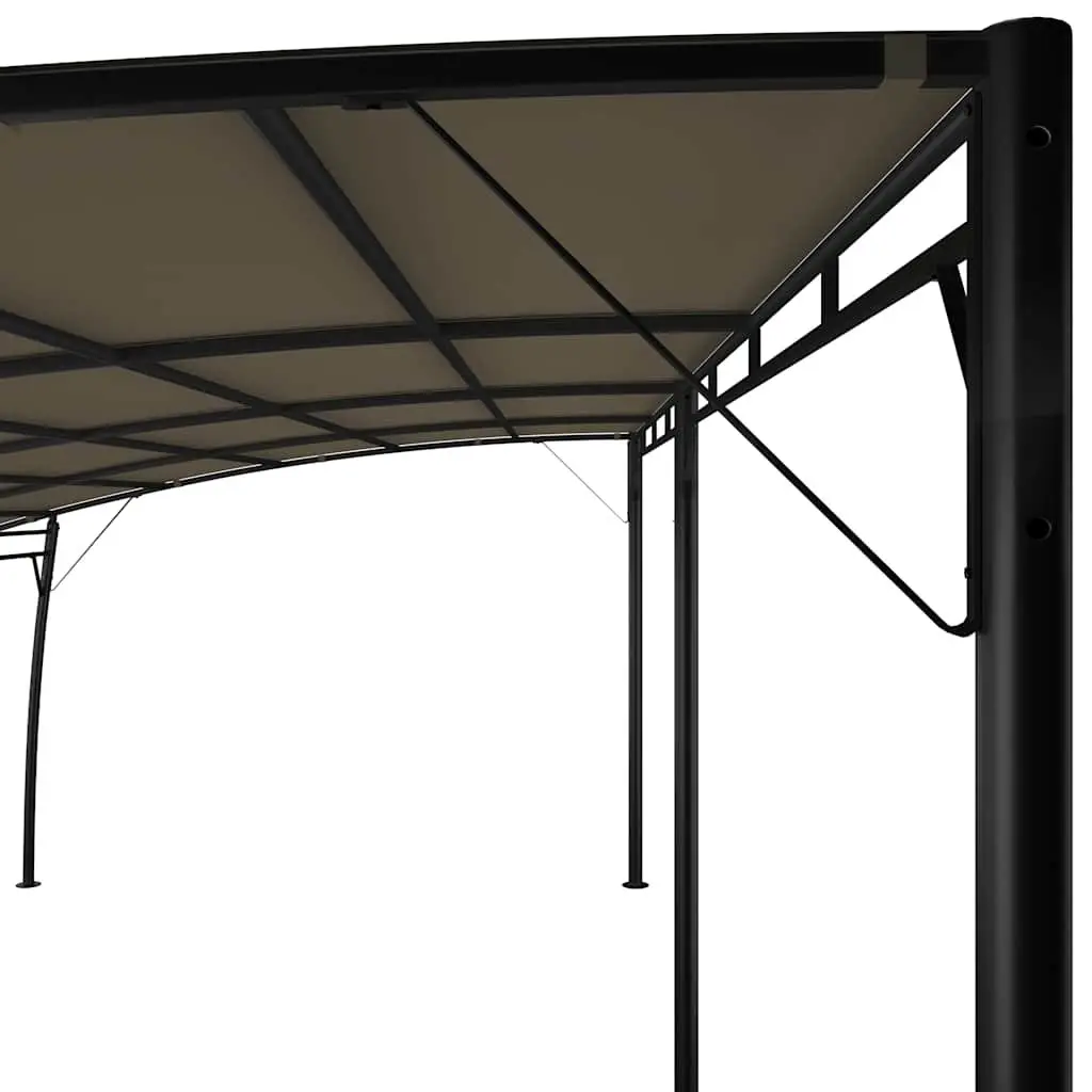 Garden Sunshade Awning Metal Frame Fabric 6x3m Taupe