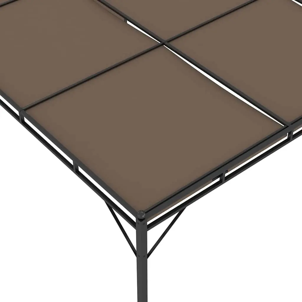 Outdoor Canopy Garden Gazebo Steel Frame 4x3m Taupe with Adjustable Side Curtain
