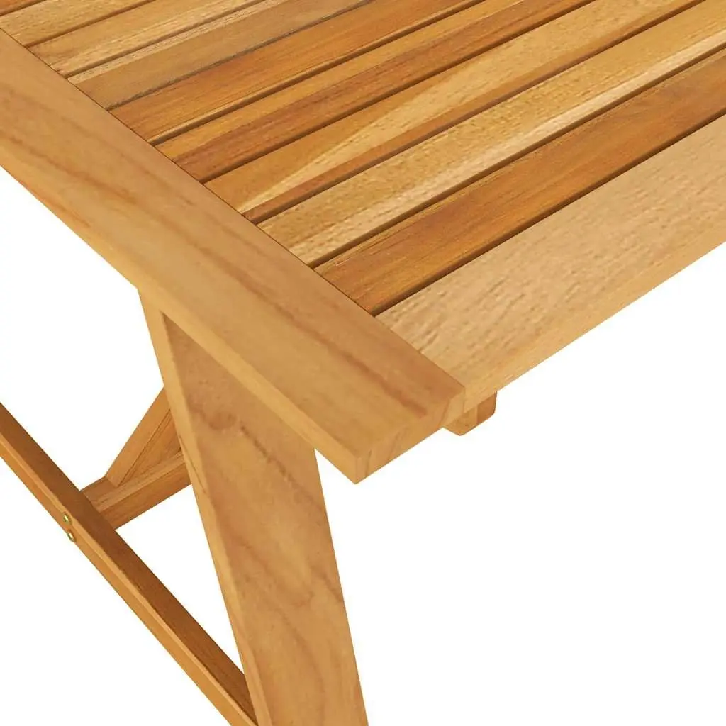 Solid Wood Garden Dining Table Acacia 206x100x74 cm Brown