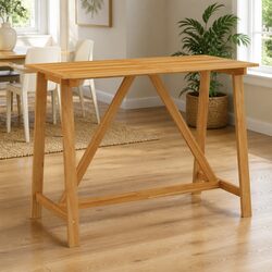 Practical Bar Table for Indoor and Outdoor Use 140x70x104 cm