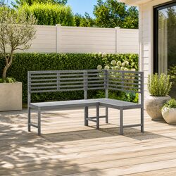 Versatile Corner Bench for Garden and Patio Use