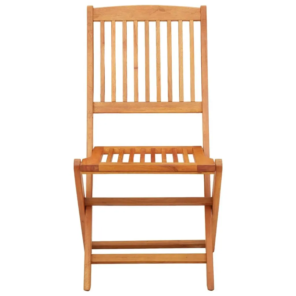 Folding Garden Chairs Eucalyptus Wood 2 pcs Outdoor Seating Brown