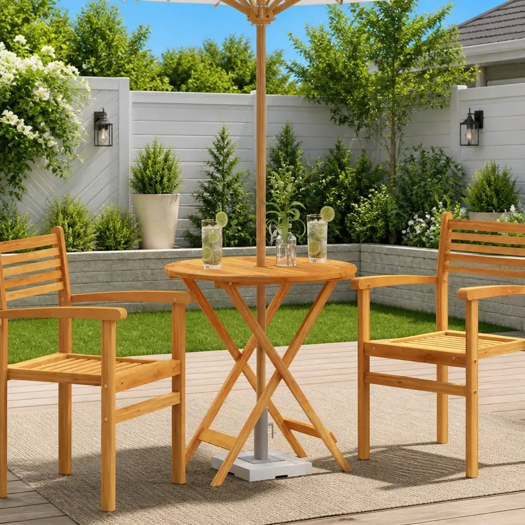 Outdoor Folding Table for Garden Use, Ø60cm