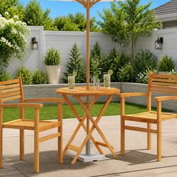 Versatile Outdoor Folding Table for Garden Use, Ø60cm