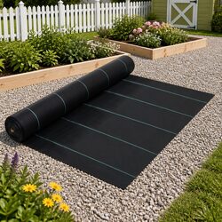 Versatile 1x200 m Black Weed Control Mat for Home Use