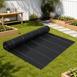 Weed Control Ground Cover Mat Black 2x10m Landscape Fabric Membrane UV