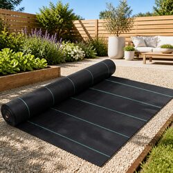 Weed Control Mat Black Landscape Fabric Ground Cover 2x150 m UV Stabilized