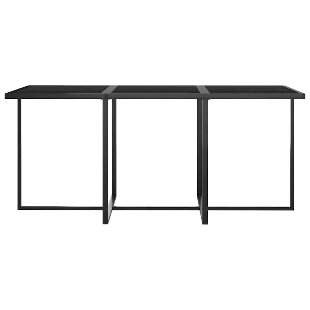Garden Dining Set Poly Rattan Tempered Glass 11 Piece Outdoor Patio Furniture Grey Cushions