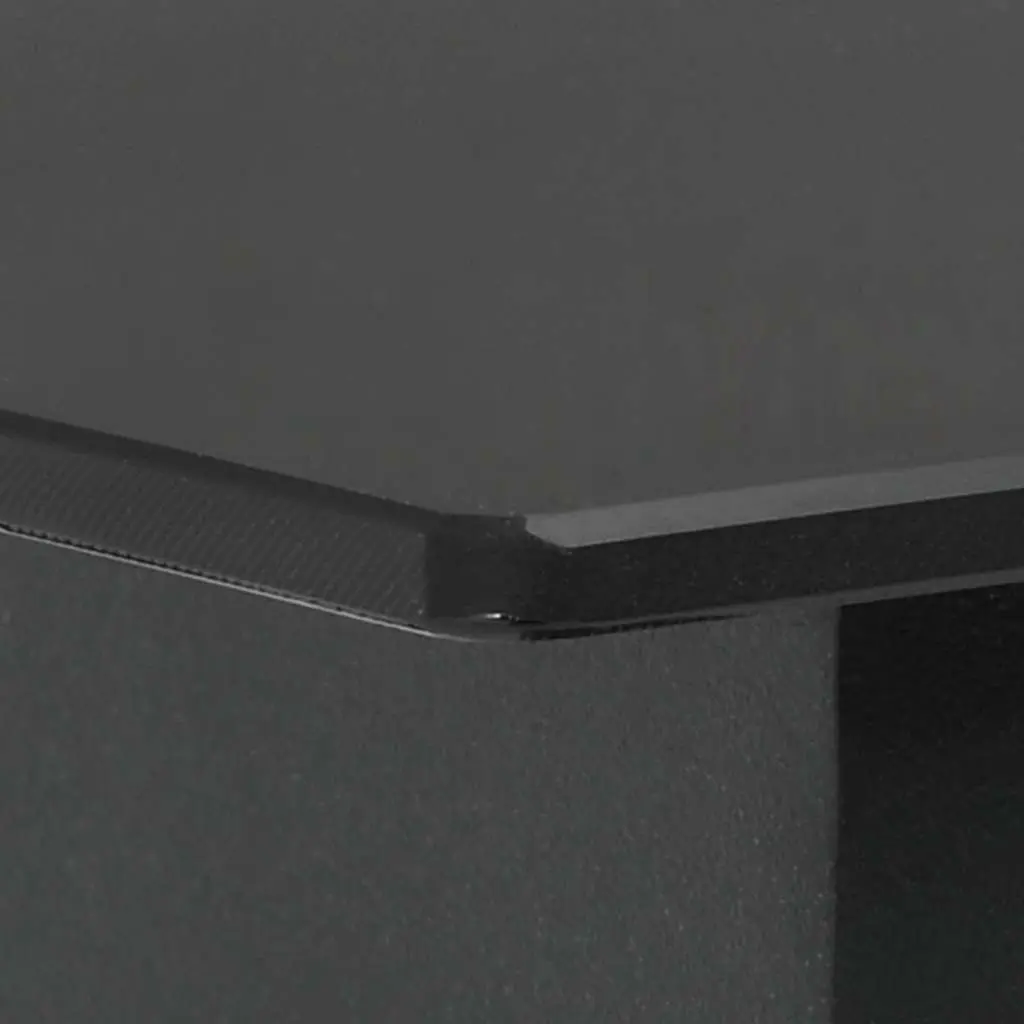Garden Dining Table Steel Frame Glass Tabletop 150 x 80 x 74 cm Black