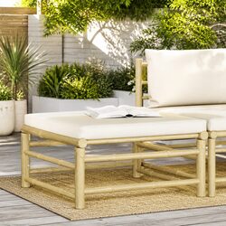 Modular Bamboo Outdoor Footrest for Flexible Seating