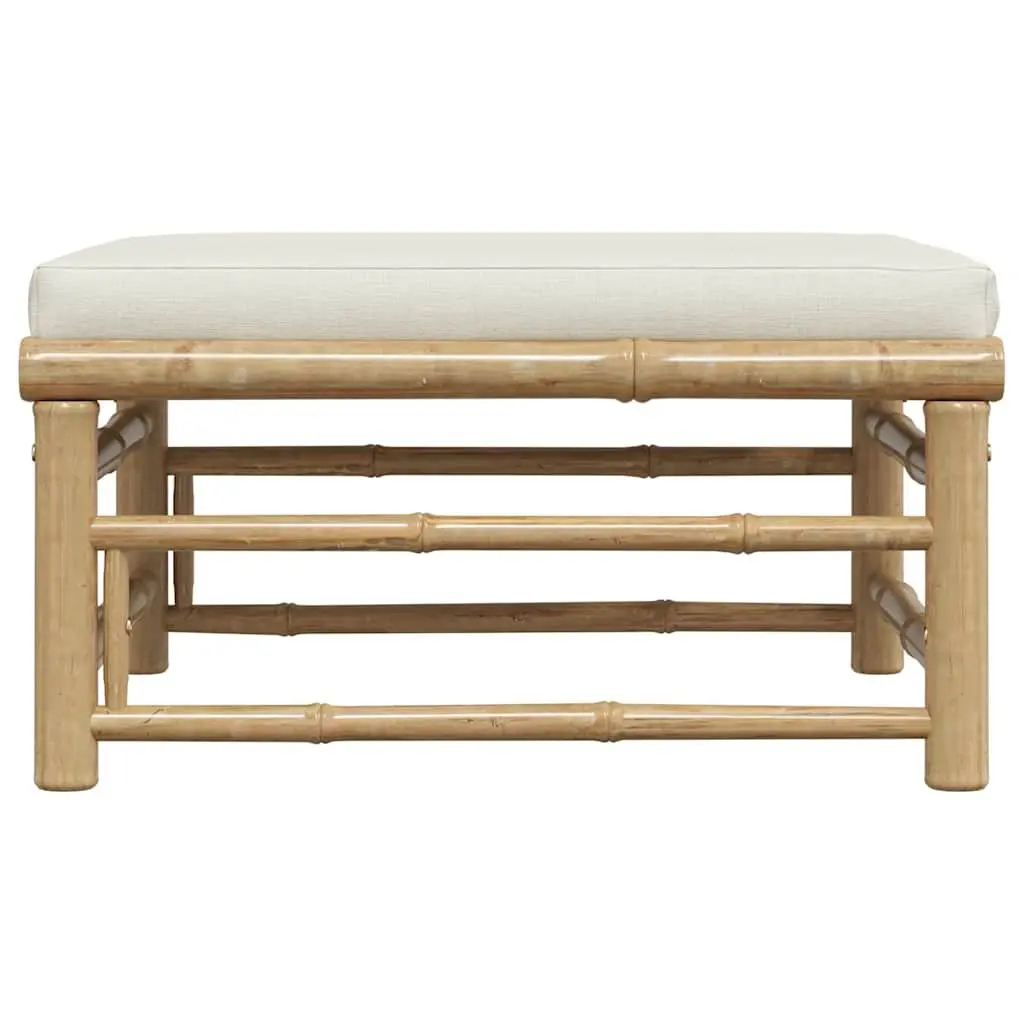 Modular Bamboo Outdoor Footrest for Flexible Seating