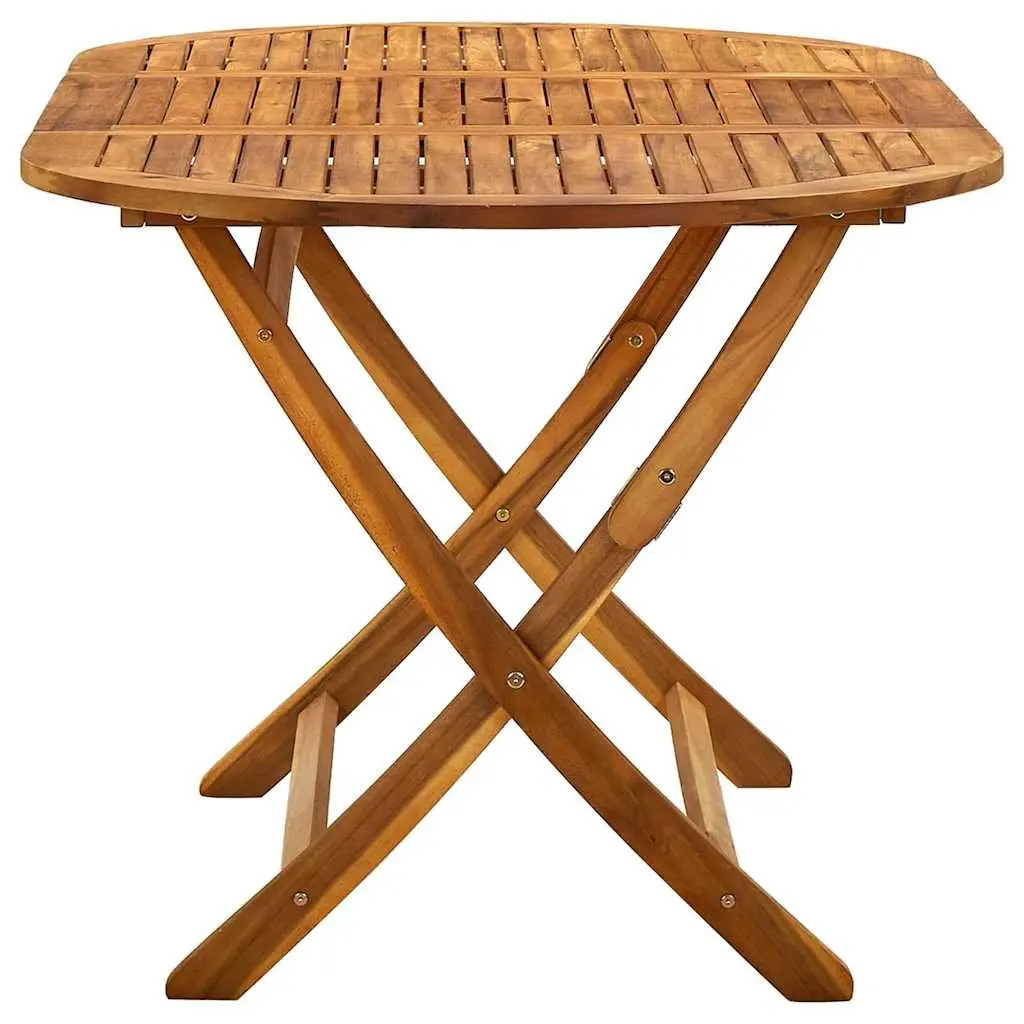 Folding Garden Dining Table 160x85x75cm Outdoor Patio Furniture Brown