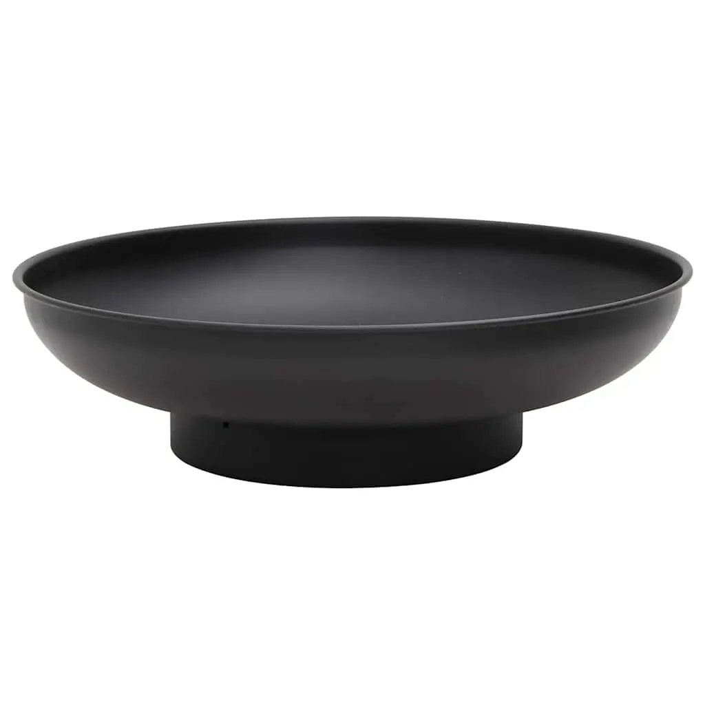 Fire Pit Steel Black 57cm Bowl Outdoor Heating for Garden Patio Fireplace