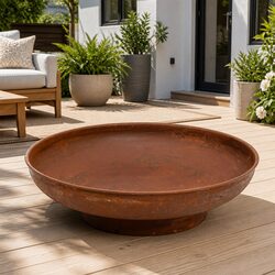 Fire Pit 57 cm Steel Garden Patio Heater Outdoor Fireplace Bowl