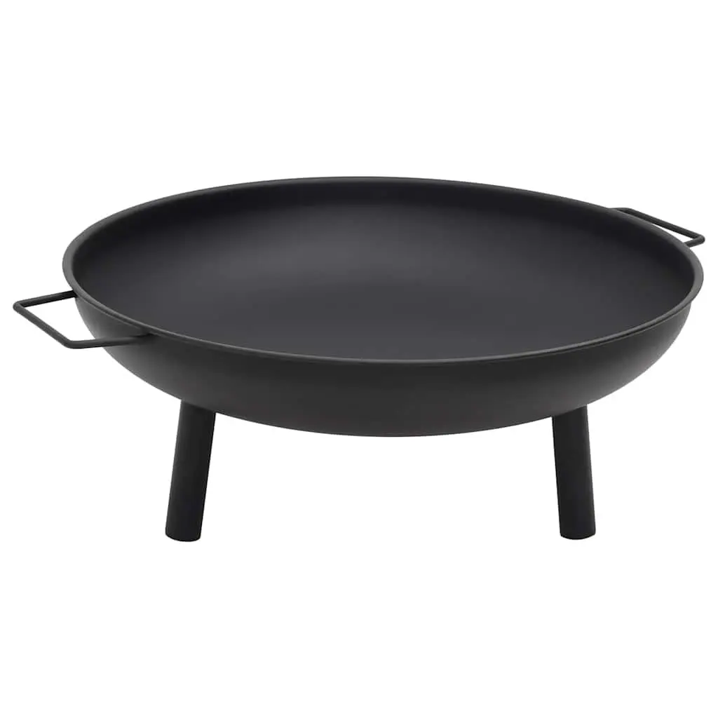 Fire Pit Steel 67.5x58x22.5 cm Black Bowl Outdoor Garden Patio Heating