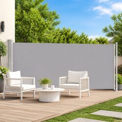 Practical Grey Retractable Side Awning 600x160cm for Your Home