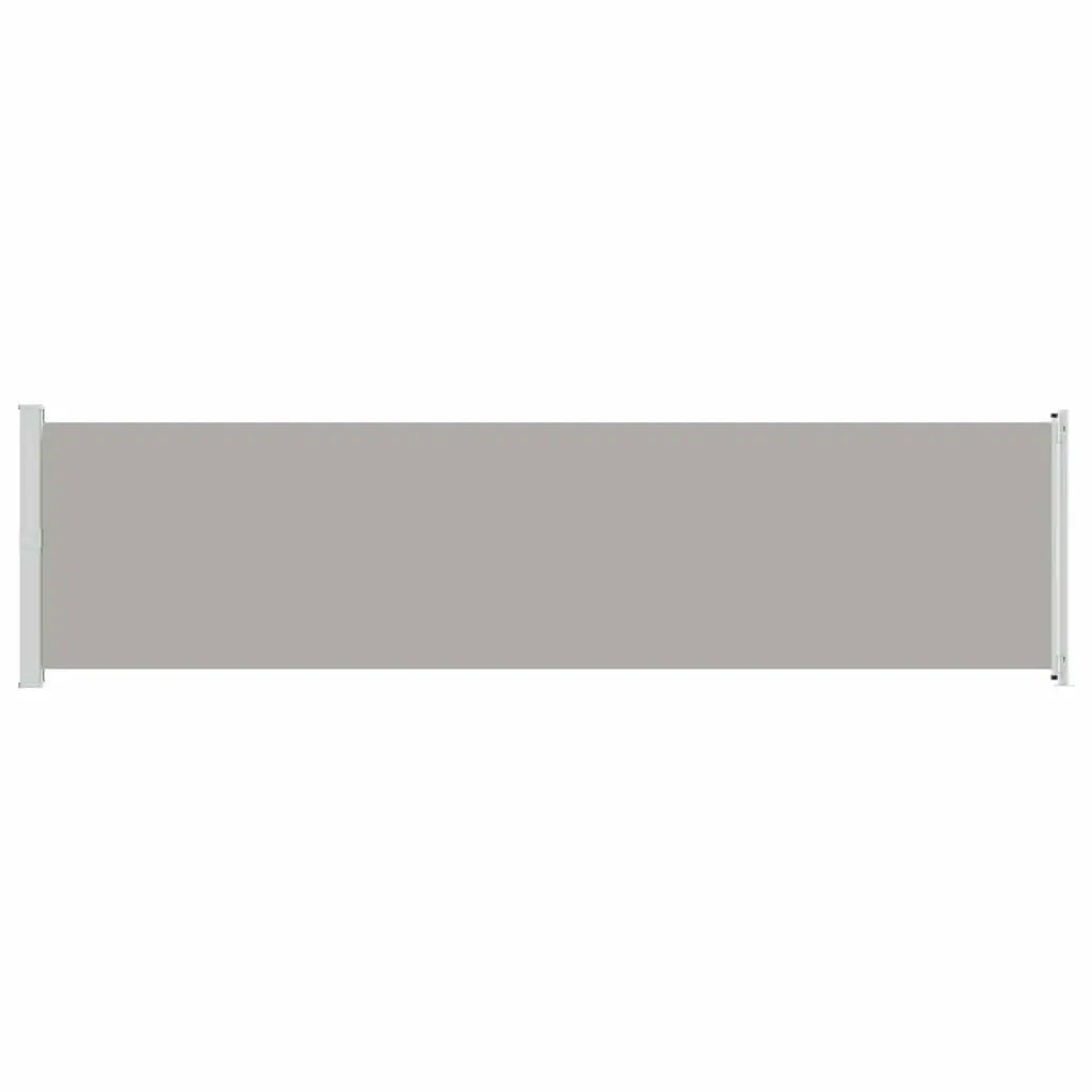 Retractable Awning 600x160cm UV Resistant Water Resistant Grey Polyester for Patio Balcony Outdoor Garden Shade Screen