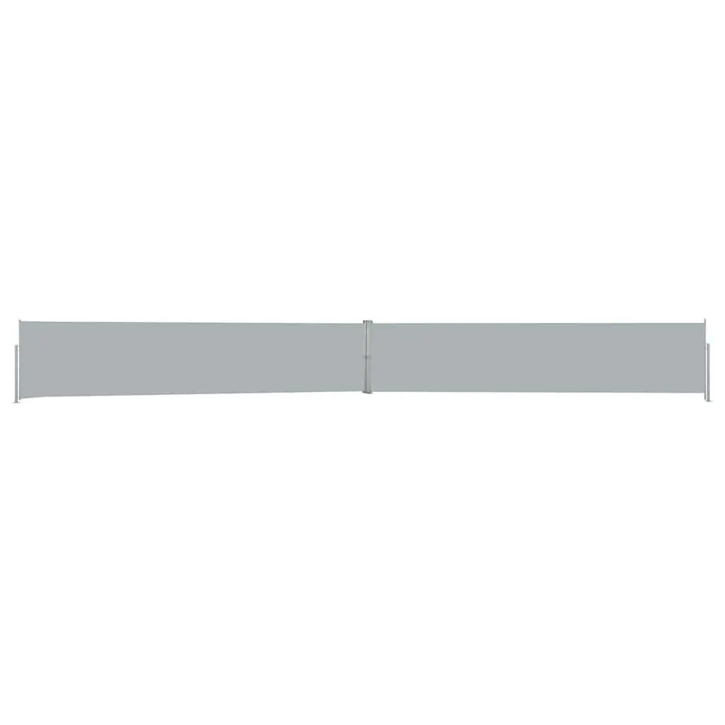 Retractable Side Awning Polyester 140x1200cm Anthracite Outdoor Privacy Screen for Patio Balcony