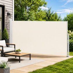 Functional Cream Retractable Side Awning 180x500cm for Outdoor Use