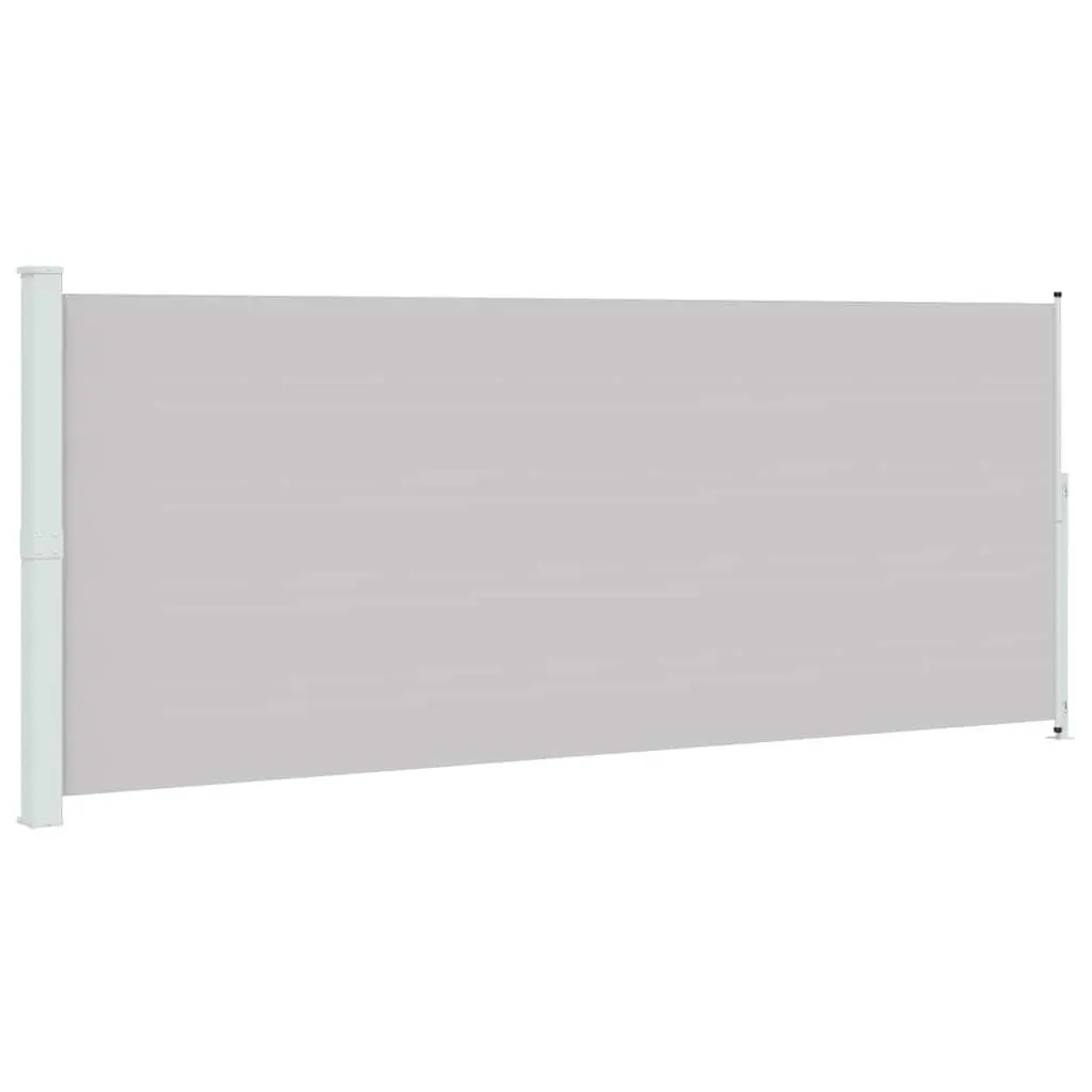 Patio Retractable Side Awning 200x500cm Grey Outdoor Sunshade Privacy Screen