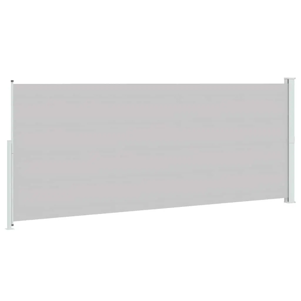 Patio Retractable Side Awning 200x500cm Grey Outdoor Sunshade Privacy Screen