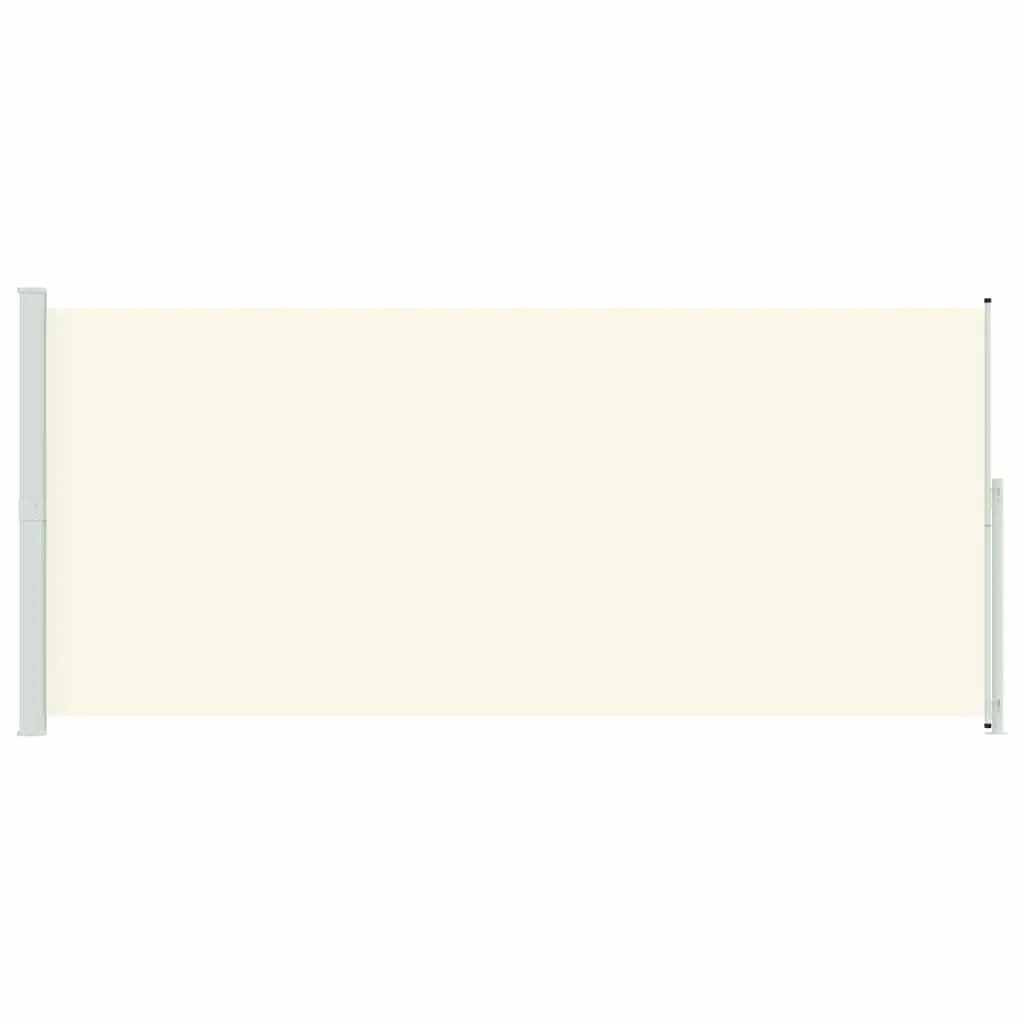 Retractable Side Awning Outdoor Privacy Screen 220x500cm Polyester Cream Steel