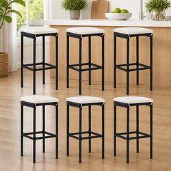 Functional Black Bar Stools Set of 6 for Your Home