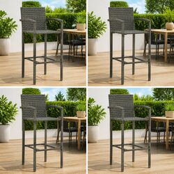 Practical Grey Outdoor Bar Stool Set for Any Space