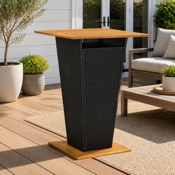 Practical Black Outdoor Bar Table for Your Garden