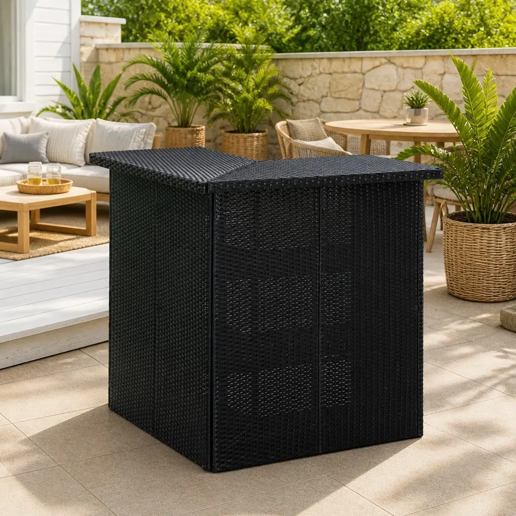 Black Corner Bar Table for Home Use