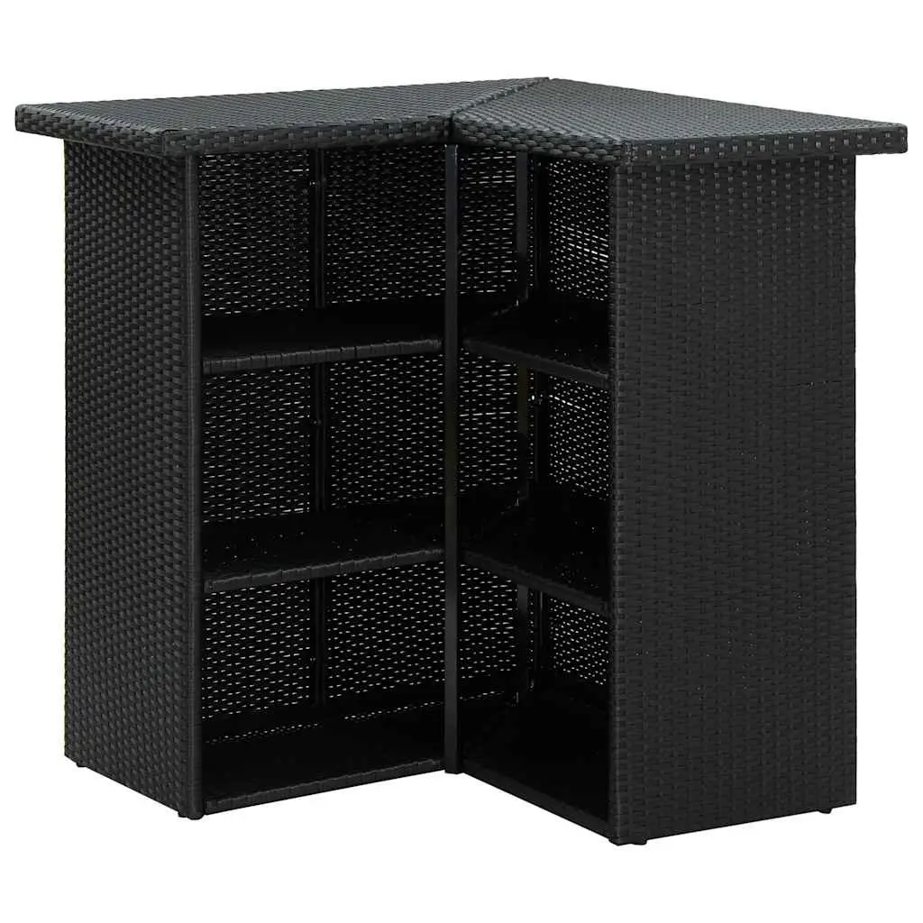 Black Corner Bar Table for Home Use