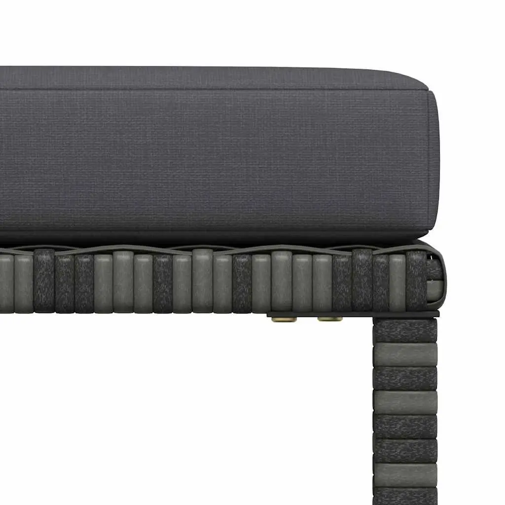 Garden Lounge Set 4 Piece with Cushions Poly Rattan Outdoor Patio Sofa Set Grey
