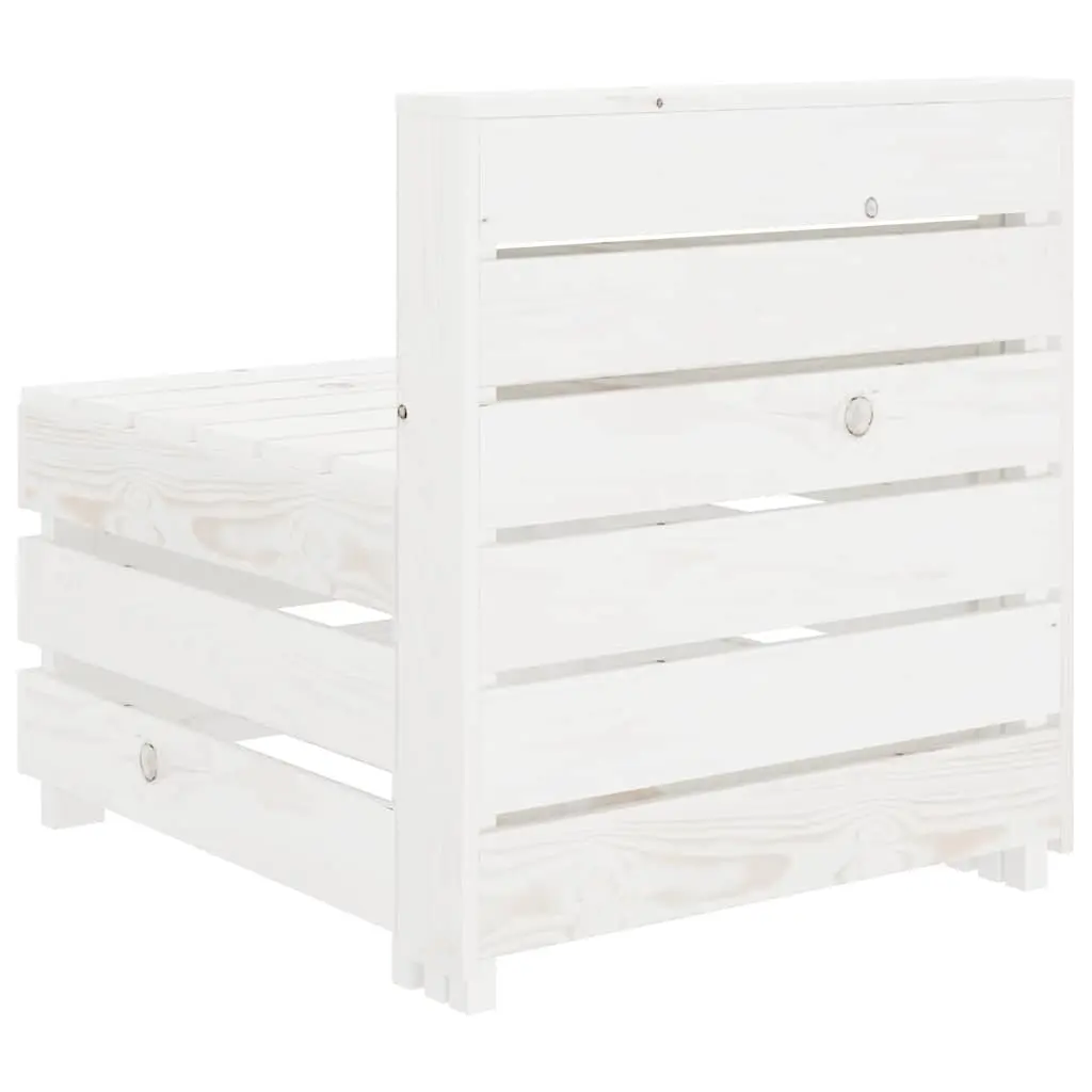 Garden Pallet Sofa Pinewood White Outdoor Patio Lounge Seat Rustic