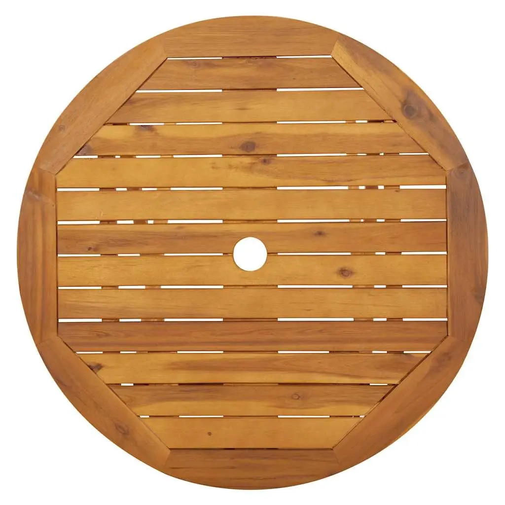 Folding Garden Table Solid Acacia Wood 70cm Brown Slatted