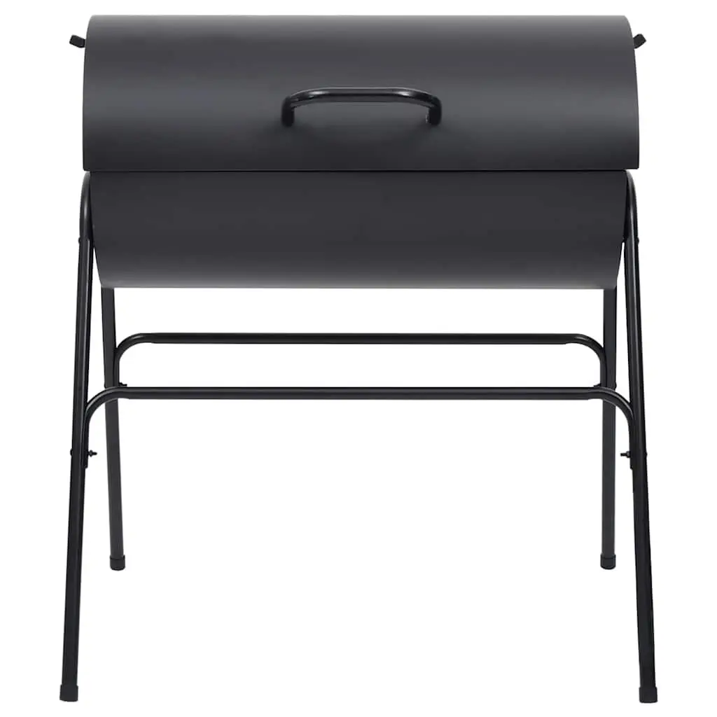 Barrel Grill Charcoal Outdoor Heavy-Duty Steel 80 x 95 x 90 cm Black