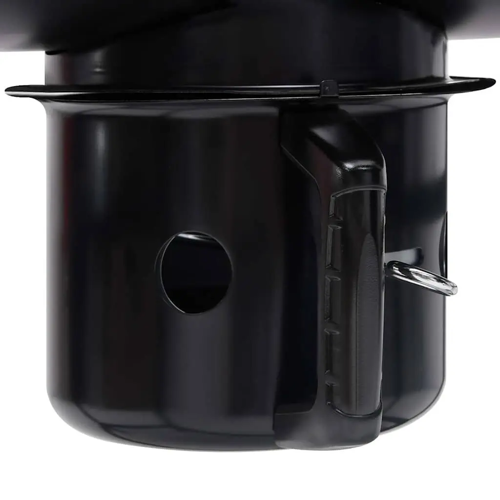 Barrel Charcoal BBQ Grill with Storage and Mobility
