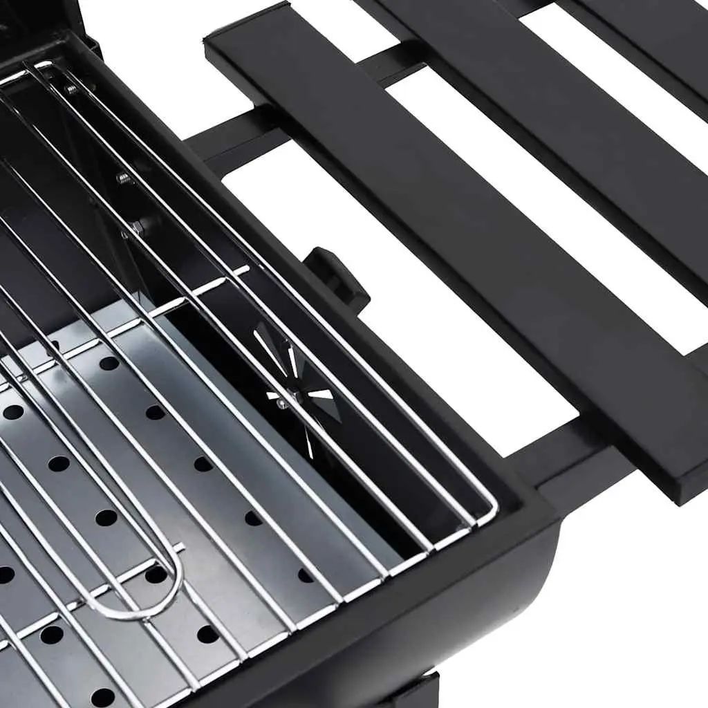 Barrel Charcoal BBQ Grill with Storage and Mobility