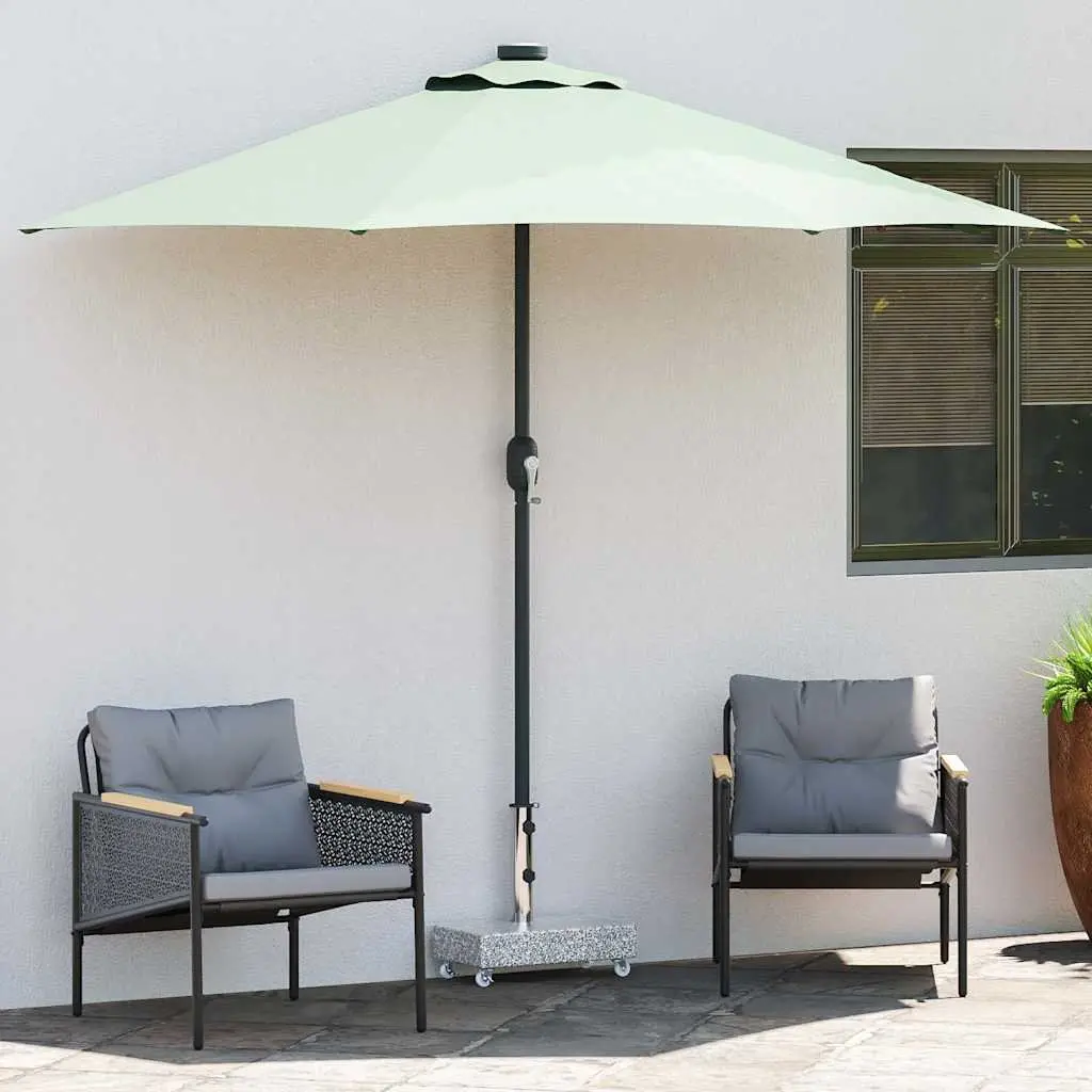 Outdoor Umbrella Base Granite Heavy Duty Grey 45 x 25 x 8.3 cm Parasol Holder Garden Patio Stand