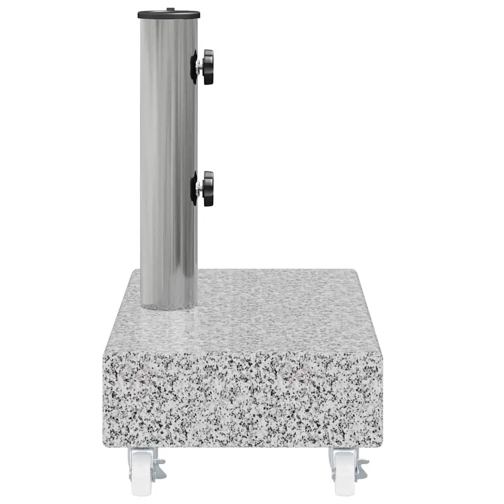 Outdoor Umbrella Base Granite Heavy Duty Grey 45 x 25 x 8.3 cm Parasol Holder Garden Patio Stand