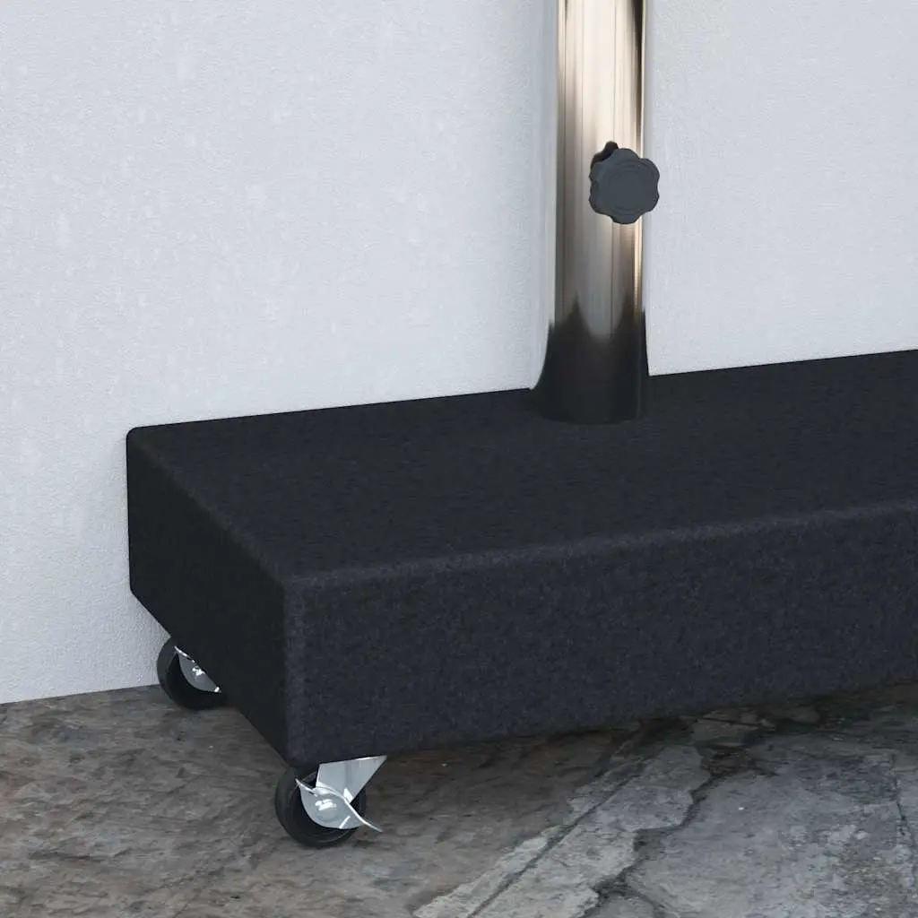 Umbrella Base Granite Heavy Duty Black Outdoor Parasol Stand Holder