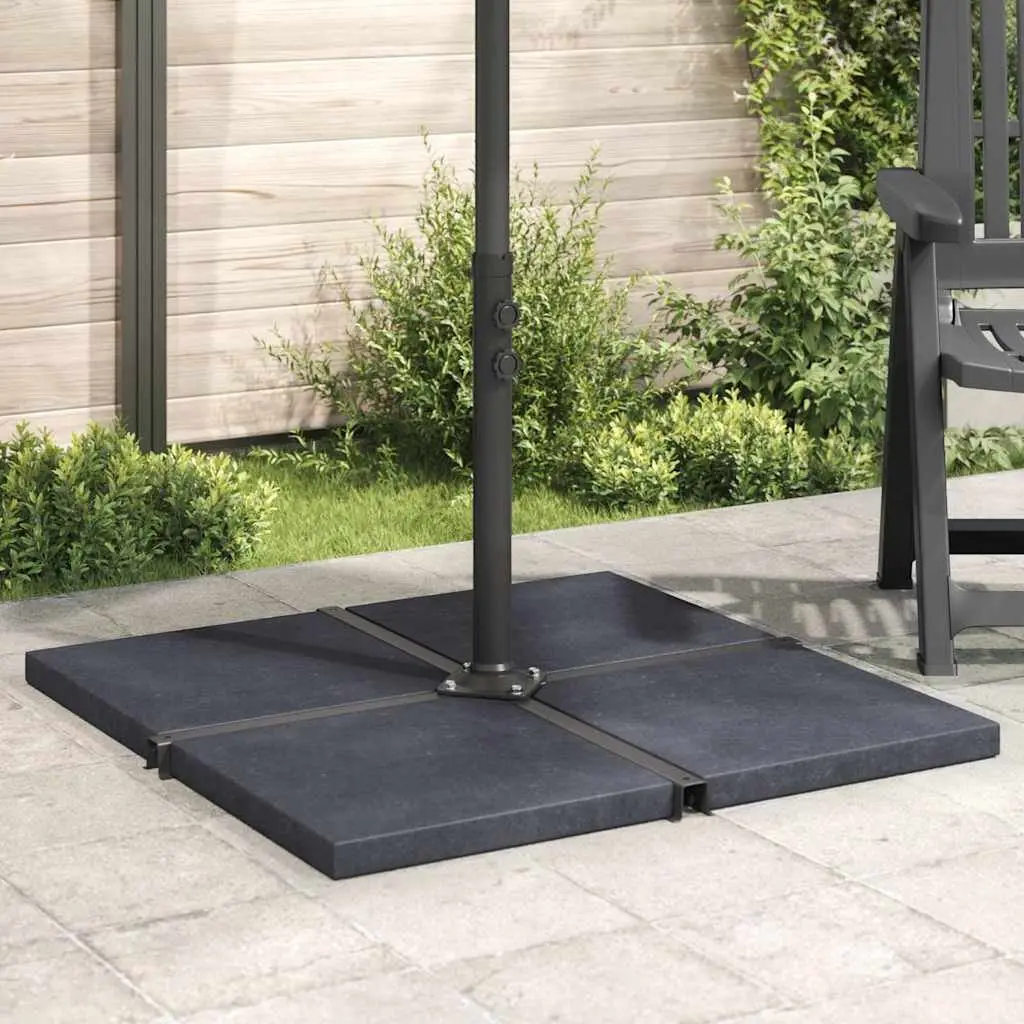 Umbrella Weight Plate Granite Square 25kg Black Base Stand