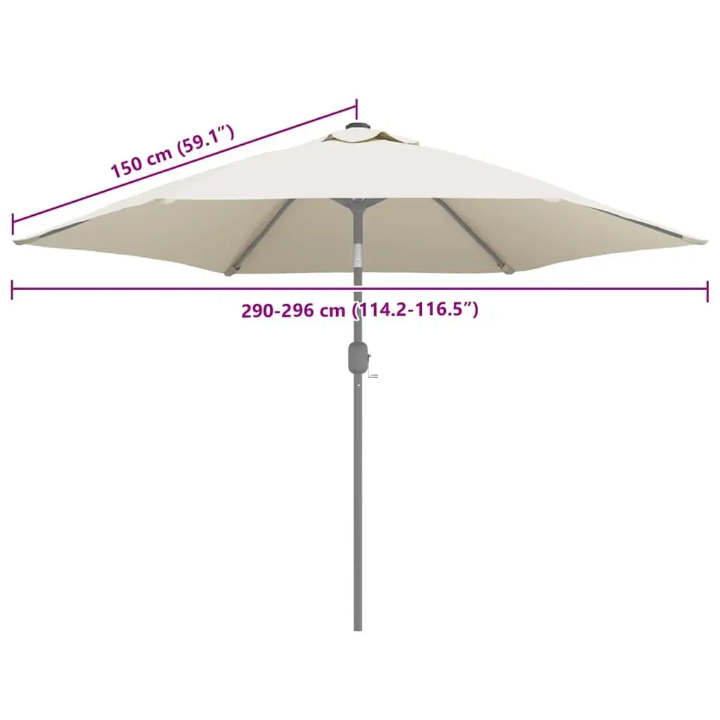 Replacement Fabric UV Protective Polyester 300 cm Sand Parasol Cover
