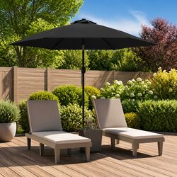 Replacement Parasol Fabric Outdoor Sunshade Cover Anthracite 300cm UV Protection