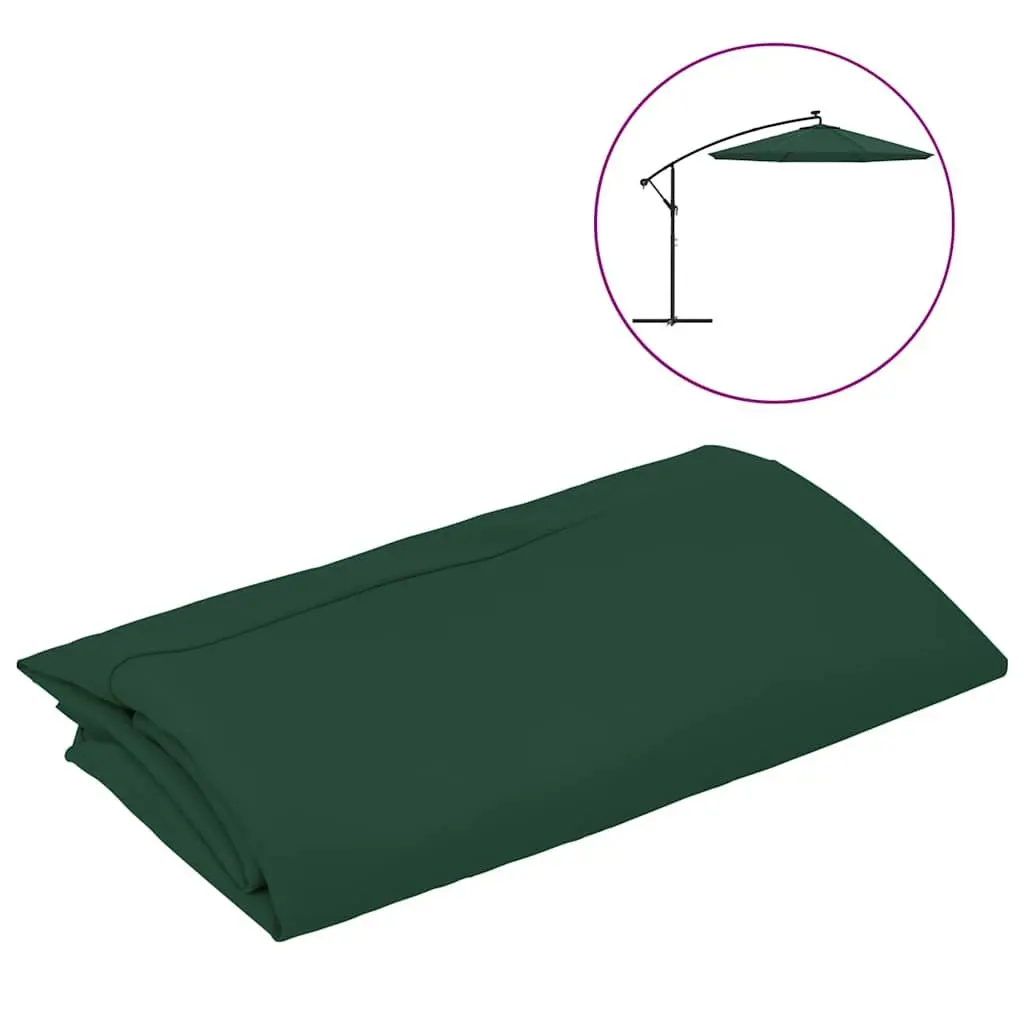 Replacement Fabric Cantilever Umbrella Parasol Cover Green 350cm